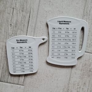 White Ceramic Magnet Measuring Conversion Charts